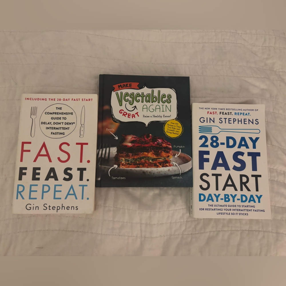Books Set of 3 Fasting and Veggie Cookbook! Gin Stephens